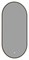 AQUANET Зеркало Контур 500х1000 LED TX овал,черный AQUANET-367644