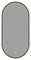 AQUANET Зеркало Контур 600х1200 LED TX овал, черный AQUANET-367645