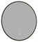 AQUANET Зеркало Контур D 770 LED TX антипар, черный AQUANET-367665