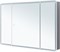 AQUANET Зеркальный шкаф Оптима 120 с LED подсветкой AQUANET-341429