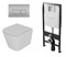 DK Комплект Унитаз подвесной безободковый D&K Berlin DT1436516, 490*340*350мм, сиденье микролифт, белый+Инсталляция рамная скрытого монтажа D&K DI8055119, 550*100*1190мм, для подвесного унитаза, универсальная+Клавиша смыва D&K Berlin DB1439002, матовый хр DS1431624