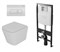 DK Комплект Унитаз подвесной безободковый D&K Berlin DT1436516, 490*340*350мм, сиденье микролифт, белый+Инсталляция рамная скрытого монтажа D&K DI8055119, 550*100*1190мм, для подвесного унитаза, универсальная+Клавиша смыва D&K Berlin DB1439016, белый DS1431626