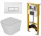DK Комплект Унитаз подвесной безободковый (торнадо) D&K Berlin DT1436516, 490*340*350мм, сиденье микролифт, белый+Инсталляция рамная скрытого монтажа D&K DI8050127, 500*117*1270мм, для подвесного унитаза, универсальная+Клавиша смыва D&K Rhein DB1499016, б DS1431622