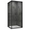 ABBER Schwarzer Diamant Душевой уголок квадратный двери раздвижные размер 90x90 см, профиль - черный / стекло - прозрачное AG0A090B
