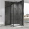 ABBER Schwarzer Diamant Душевой уголок квадратный двери раздвижные размер 90x90 см, профиль - черный / стекло - прозрачное AG0A090B