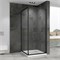 ABBER Schwarzer Diamant Душевой уголок квадратный двери раздвижные размер 100x100 см, профиль - черный / стекло - прозрачное AG0A100B