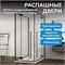 ABBER Eins Душевой уголок квадратный двери распашные размер 90x90 см, профиль - черный / стекло - прозрачное AG06099B
