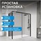 ABBER Komfort Душевой уголок прямоугольный двери раздвижные размер 140x100 см, профиль - черный / стекло - прозрачное AG93140B-S102B