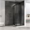 ABBER Schwarzer Diamant Душевой уголок квадратный двери раздвижные размер 80x80 см, профиль - черный / стекло - матовое AG02080BMH