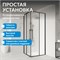 ABBER Schwarzer Diamant Душевой уголок квадратный двери раздвижные размер 90x90 см, профиль - черный / стекло - матовое AG02090BMH