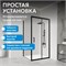 ABBER Schwarzer Diamant Душевой уголок квадратный двери раздвижные размер 100x100 см, профиль - черный / стекло - прозрачное AG30100B5-S100B5