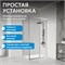 ABBER Schwarzer Diamant Душевой уголок прямоугольный двери раздвижные размер 130x50 см, профиль - хром / стекло - прозрачное AG301305-S505