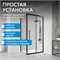 ABBER Schwarzer Diamant Душевой уголок прямоугольный двери раздвижные размер 170x50 см, профиль - черный / стекло - прозрачное AG30170BH-S50B-S50B