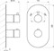 RAVAK Смеситель скрытого монтажа термостатический Espirit ES 067.20GB.O3.RB07C, с переключателем ванна/душ, для R-box, брашированный графит X070326