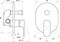 RAVAK Смеситель встроенный с переключателем CR 065.00 X070056