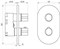 RAVAK Смеситель скрытого монтажа CR II 067.20BL.O3 ЧЕРНЫЙ (3 вывода) + нужен RB 071.50 (X070074) X070469