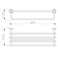 WONZON & WOGHAND Полотенцедержатель с полкой SIMPLE, Хром (WW-6581) WW-6581