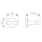 WONZON & WOGHAND Двойной крючок для ванной SIMPLE, Хром (WW-6525) WW-6525