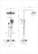 WONZON & WOGHAND Душевая система с техническим душем Shelf, Черный матовый (WW-B4161-MB) WW-B4161-MB