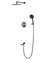 WONZON & WOGHAND Душевая система с термостатом встраиваемая STICK, Темный графит (WW-88929010-BGM) WW-88929010-BGM