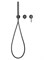 WONZON & WOGHAND Смеситель для душевой системы встраиваемый STICK, Темный графит (WW-838017-BGM) WW-838017-BGM