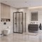 BELBAGNO Uno-195 Душевой уголок квадратный размер 90x90 см, двери раздвижные, профиль - черный матовый / стекло - прозрачное UNO-195-AF-31-90-C-NERO