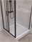 BELBAGNO Uno-195 Душевой уголок квадратный размер 90x90 см, двери раздвижные, профиль - черный матовый / стекло - матовое UNO-195-AF-31-90-P-NERO