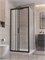 BELBAGNO Uno-195 Душевой уголок квадратный размер 90x90 см, двери раздвижные, профиль - черный матовый / стекло - матовое UNO-195-AF-31-90-P-NERO