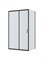 BELBAGNO Uno-195 Душевой уголок прямоугольный размер 110x100 см, двери раздвижные, профиль - черный матовый / стекло - прозрачное UNO-195-AH-1-110/100-C-NERO