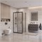 BELBAGNO Uno-195 Душевой уголок прямоугольный размер 110x70 см, двери раздвижные, профиль - черный матовый / стекло - прозрачное UNO-195-AH-1-110/70-C-NERO