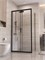 BELBAGNO Uno-195 Душевой уголок прямоугольный размер 110x70 см, двери раздвижные, профиль - черный матовый / стекло - прозрачное UNO-195-AH-1-110/70-C-NERO