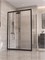 BELBAGNO Uno-195 Душевой уголок прямоугольный размер 120x90 см, двери раздвижные, профиль - черный матовый / стекло - прозрачное UNO-195-AH-1-120/90-C-NERO