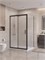 BELBAGNO Uno-195 Душевой уголок прямоугольный размер 120x90 см, двери раздвижные, профиль - черный матовый / стекло - матовое UNO-195-AH-1-120/90-P-NERO