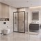 BELBAGNO Uno-195 Душевой уголок прямоугольный размер 130x80 см, двери раздвижные, профиль - черный матовый / стекло - прозрачное UNO-195-AH-1-130/80-C-NERO