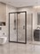 BELBAGNO Uno-195 Душевой уголок прямоугольный размер 130x90 см, двери раздвижные, профиль - черный матовый / стекло - прозрачное UNO-195-AH-1-130/90-C-NERO