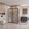 BELBAGNO Uno-195 Душевой уголок прямоугольный размер 140x80 см, двери раздвижные, профиль - черный матовый / стекло - прозрачное UNO-195-AH-1-140/80-C-NERO