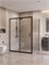 BELBAGNO Uno-195 Душевой уголок прямоугольный размер 140x90 см, двери раздвижные, профиль - черный матовый / стекло - прозрачное UNO-195-AH-1-140/90-C-NERO