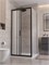 BELBAGNO Uno-195 Душевой уголок прямоугольный размер 100x90 см, двери раздвижные, профиль - черный матовый / стекло - матовое UNO-195-AHF-31-100/90-P-NERO