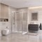 BELBAGNO Uno-195 Душевой уголок прямоугольный размер 120x90 см, двери раздвижные, профиль - сатин / стекло - прозрачное UNO-195-AHF-31-120/90-C-IN