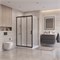 BELBAGNO Uno-195 Душевой уголок прямоугольный размер 120x90 см, двери раздвижные, профиль - черный матовый / стекло - матовое UNO-195-AHF-31-120/90-P-NERO