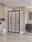 BELBAGNO Uno-195 Душевой уголок прямоугольный размер 120x90 см, двери раздвижные, профиль - черный матовый / стекло - матовое UNO-195-AHF-31-120/90-P-NERO