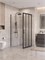 BELBAGNO Uno-195 Душевой уголок прямоугольный размер 90x100 см, двери раздвижные, профиль - черный матовый / стекло - прозрачное UNO-195-AHF-31-90/100-C-NERO