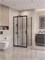 BELBAGNO Uno-195 Душевой уголок прямоугольный размер 90x70 см, двери раздвижные, профиль - черный матовый / стекло - прозрачное UNO-195-AHF-31-90/70-C-NERO