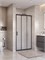 BELBAGNO Uno-195 Душевая дверь в нишу ширина 100 см, двери раздвижные, профиль - черный матовый / стекло - матовое UNO-195-BF-3-100-P-NERO