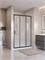 BELBAGNO Uno-195 Душевая дверь в нишу ширина 120 см, двери раздвижные, профиль - черный матовый / стекло - матовое UNO-195-BF-3-120-P-NERO