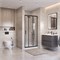 BELBAGNO Uno-195 Душевая дверь в нишу ширина 90 см, двери раздвижные, профиль - черный матовый / стекло - прозрачное UNO-195-BF-3-90-C-NERO