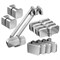 RAVAK B SET BSKK4/BSRV4  100 Комплект: Петли и крепеж (правый вариант),  для душевого уголка BSKK4 или BSRV4 100х100 B SET BSKK4-BSRV4-100