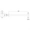 BD001AXX AquaElite кронштейн для верхнего душа из стены 22x22 мм, L. 350 мм BD001AXX